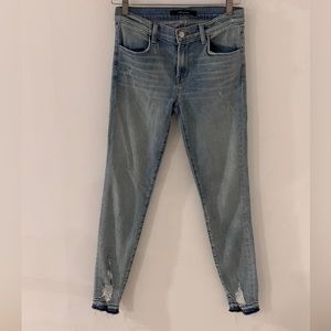 JBRAND skinny mid rise blue jean